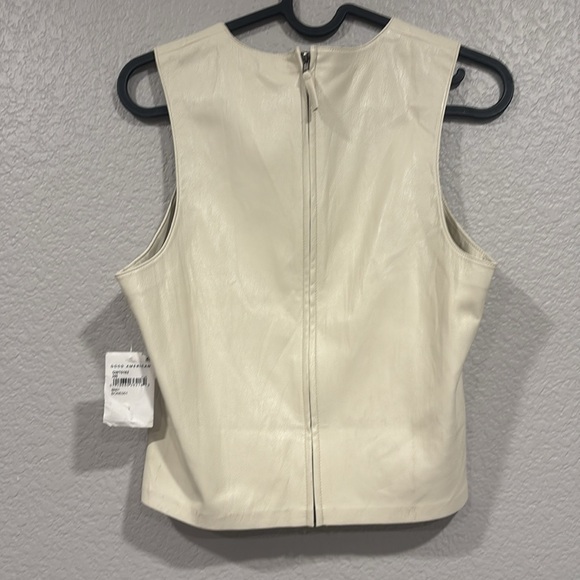 Good American Tops - Good American Faux Leather Shirt Size 1